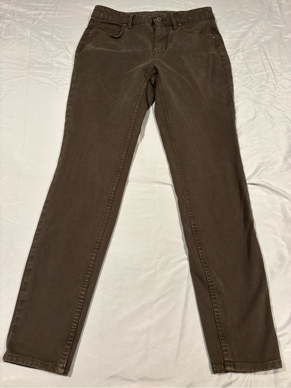 White House Black Market The Sculpt High Rise Skinny Ankle Jeans Brown Size 2